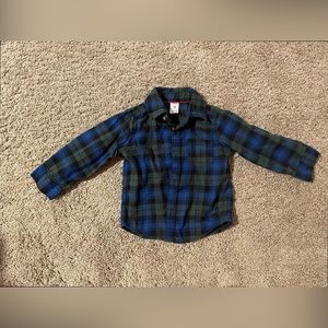 18 month baby boy plaid button up